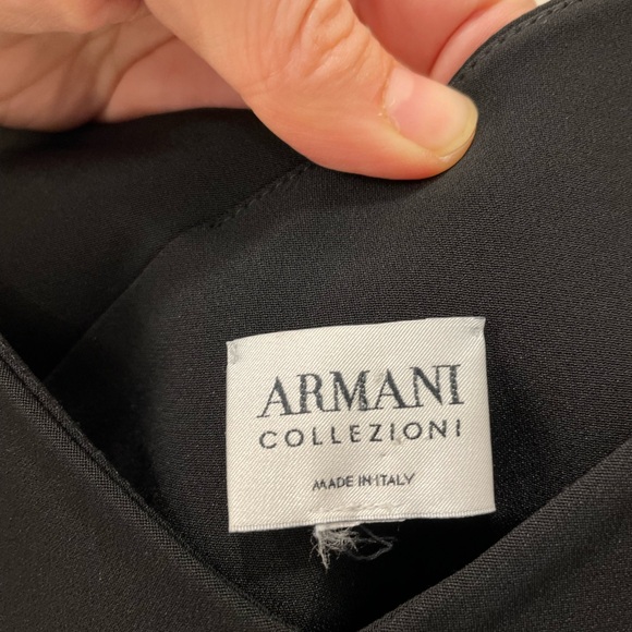 Armani Collezioni black silk blend vintage spaghetti strap body con dress - Picture 6 of 6